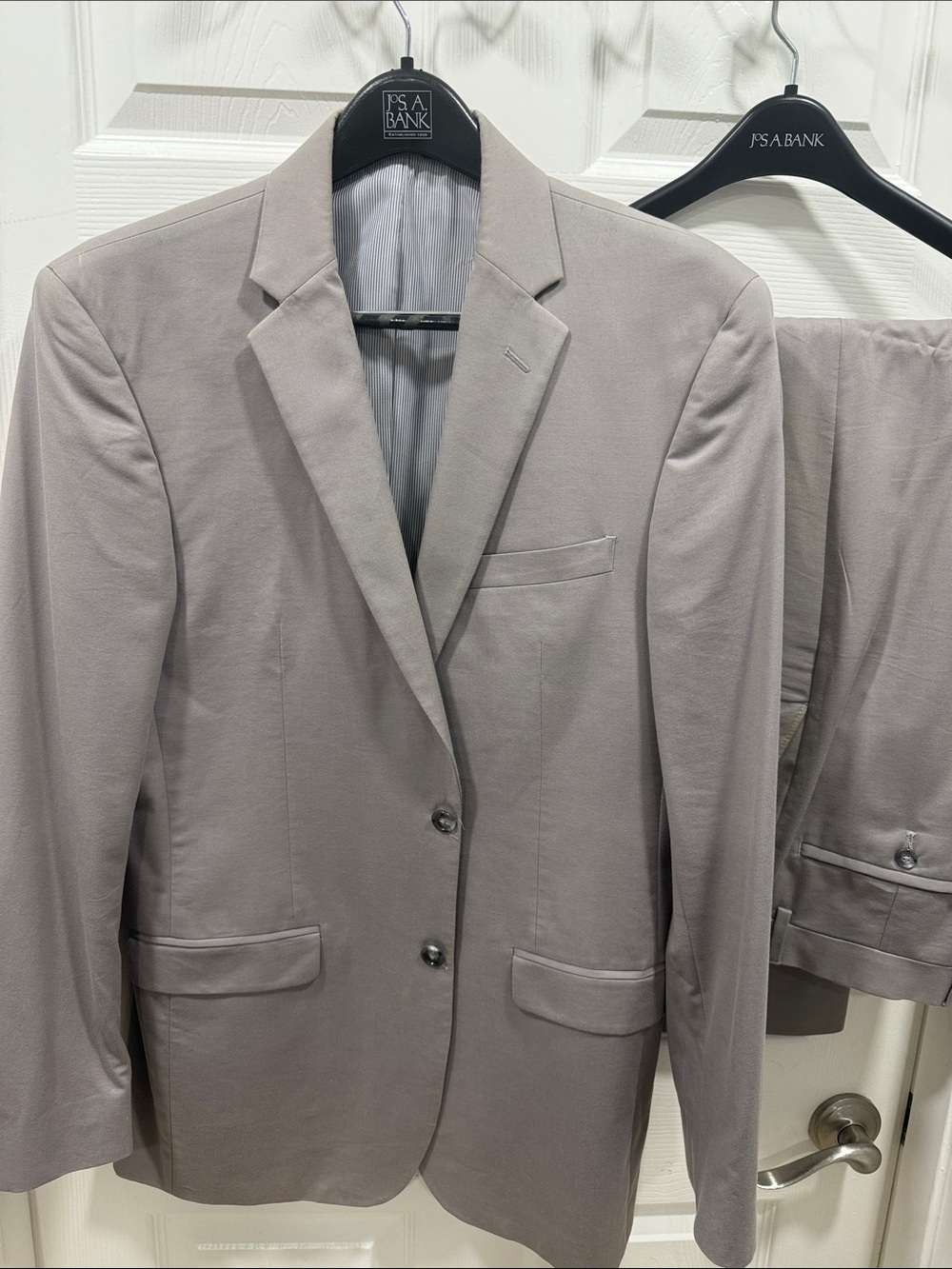 Jos. A. Bank Men's Light Gray Two-Button Suit